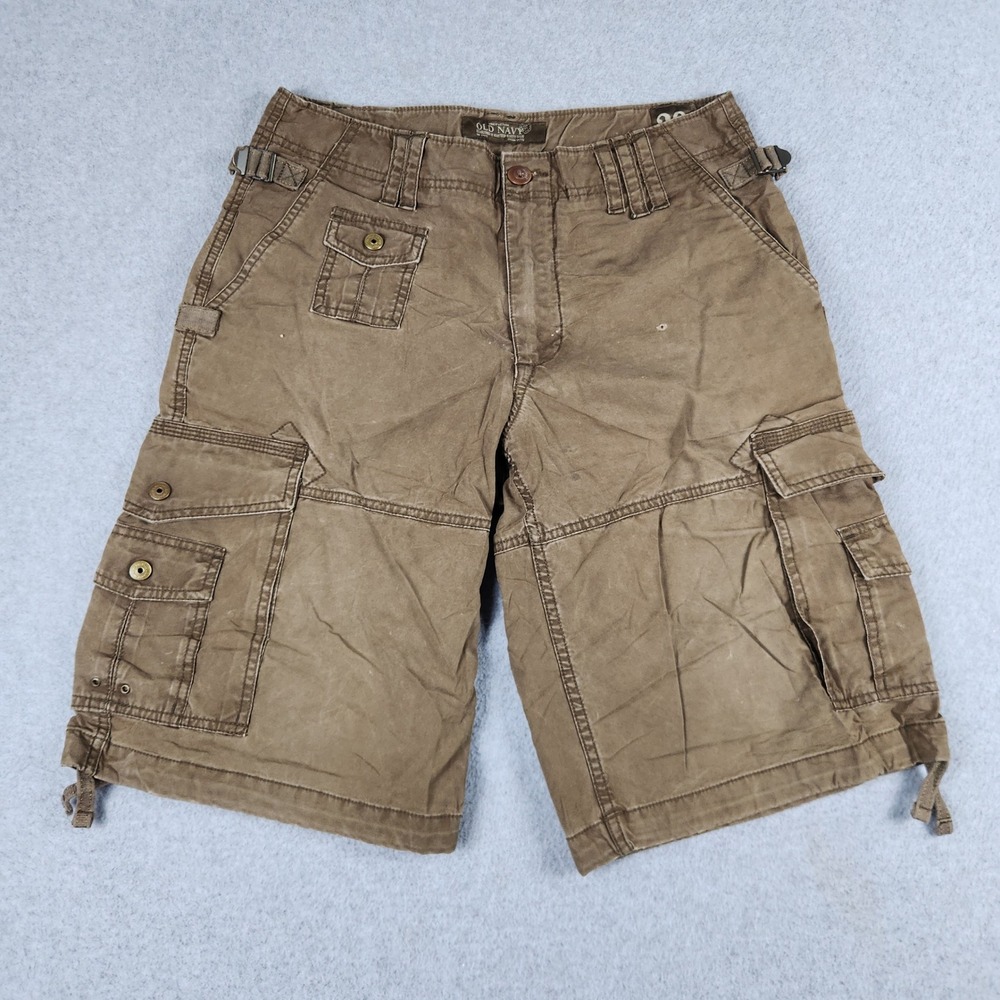 Old Navy Cargo Shorts Mens 30 Brown Cotton Relaxed Fit Utility Rugged Hiking